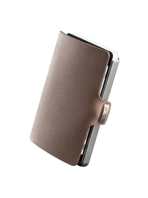 Original Silver portafoglio uomo in nabuk marrone I-CLIP | ORIGINAL SILVERSOFT TOUCH BROWN